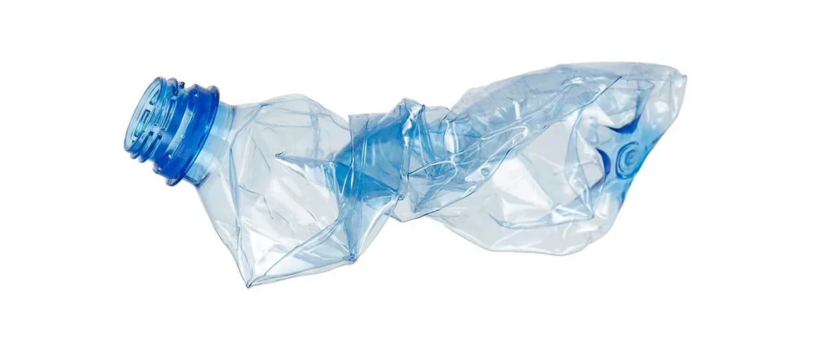 Crushed post-consumer PET bottle