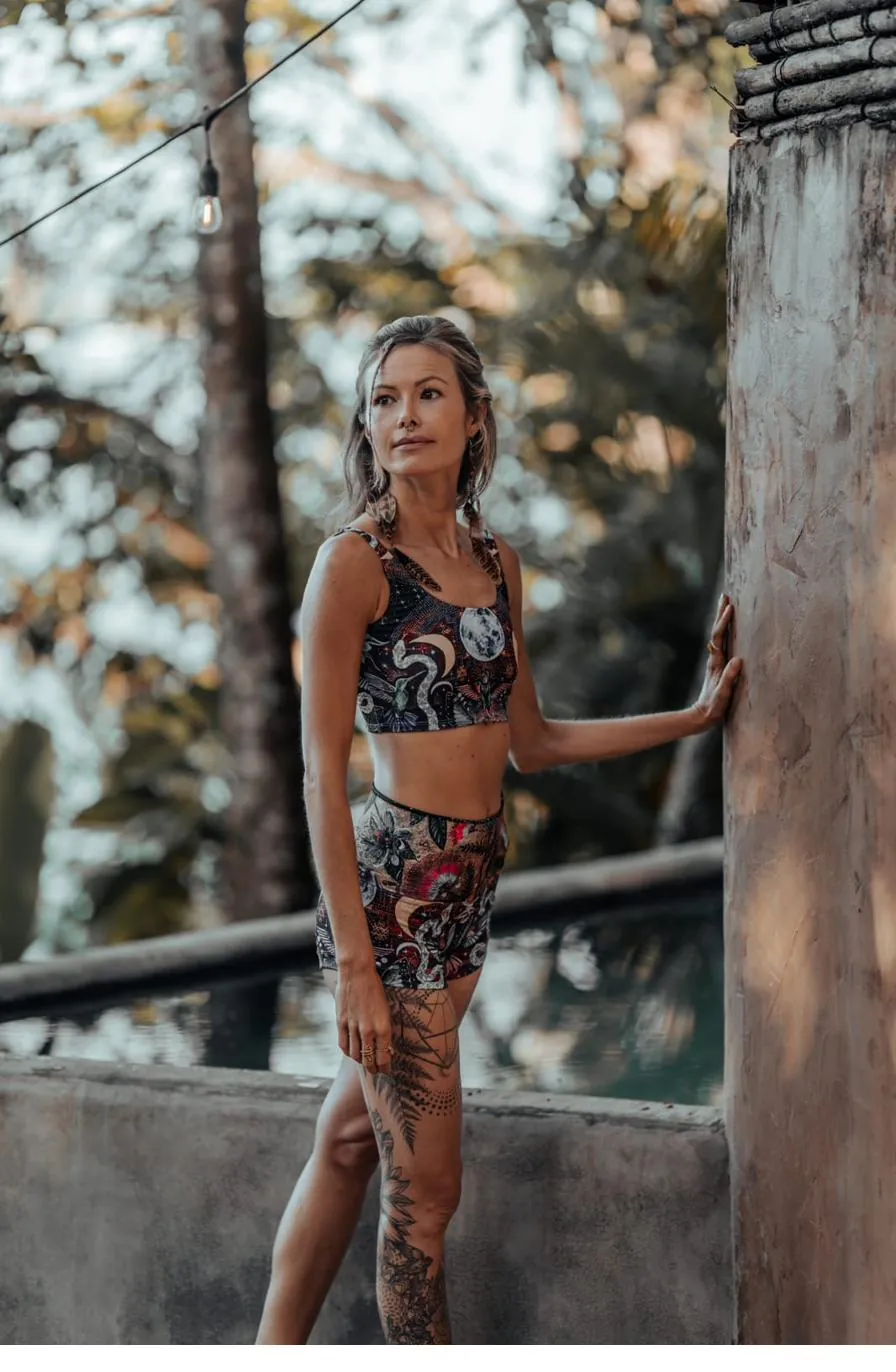 Crop top + bike short manufactured by EcoMaquila